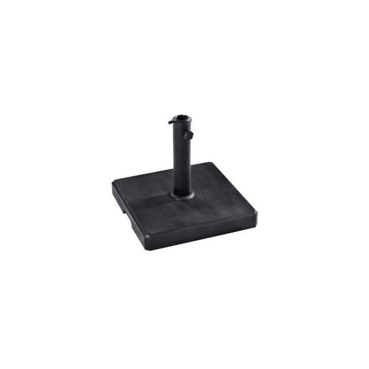 Pied parasol carré coloris noir en ciré - 35 kg