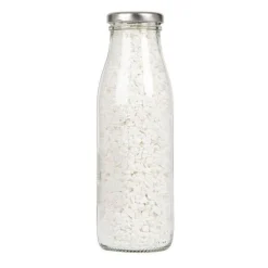 Pierres naturelles blanches de 5 à 8 mm en bouteille de 500 ml