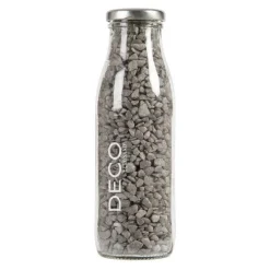 Pierres naturelles grises de 5 à 8 mm en bouteille de 500 ml