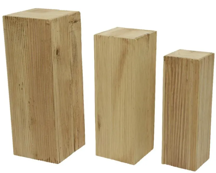 Pilier en bois de paulownia T3 - 20 x 20 x H 60 cm