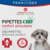 Pipettes CBD pour chien de moins de 20 kg confort articulaire Francodex - x 3 de 2 ml