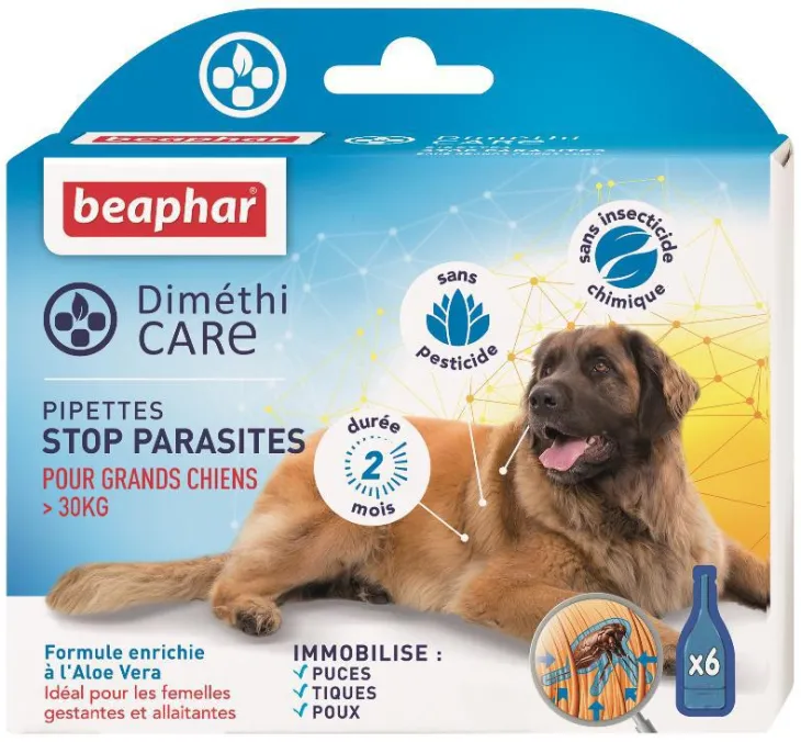 Pipettes pour grand chien DiméthiCARE 6 x 4,5 ml