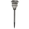Piquet extérieur Capri coloris gris effet blanc froid en aluminium Smartgarden - 48,5 x 14 x 14 cm