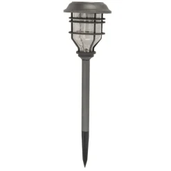 Piquet extérieur Capri coloris gris effet blanc froid en aluminium Smartgarden - 48,5 x 14 x 14 cm