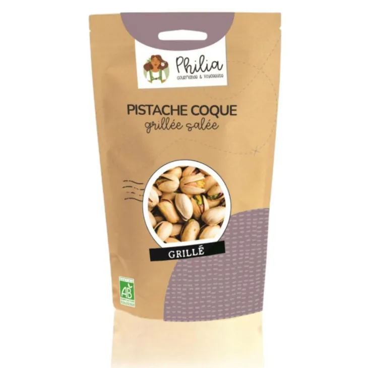 Pistaches coques grillées salées bio Philia - 200 g