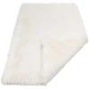 Plaid moelleux blanc en fourrure extra doux Wouapy - 100 x 70 cm