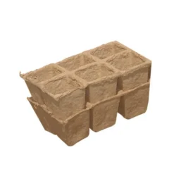 Plaques de culture coloris beige 100 % biodégradables Nortene Growing Pot x 4 - 15 x 25 cm