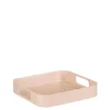 Plateau en fer rose clair Davos - 25 x 25 cm