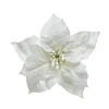 Poinsettia en soie sur clip