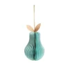 Poire en papier à suspendre coloris vert H 16,5 cm