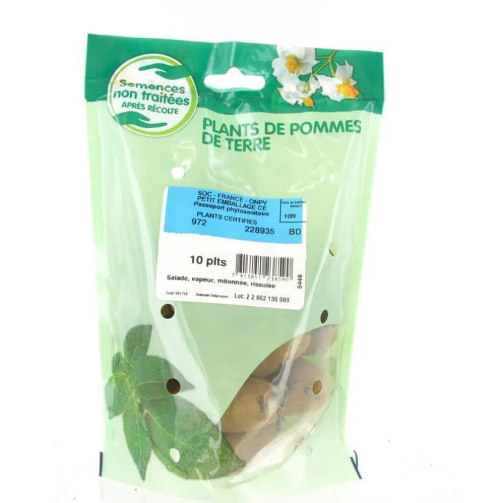 Pommes de terre Ratte calibre 25/32, 10 plants