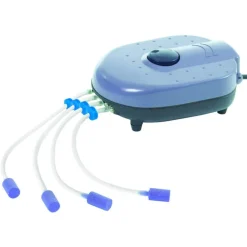 Pompe à air outdoor réglable grise 720 l/h dimensions 28 x 16,3 x 15 cm