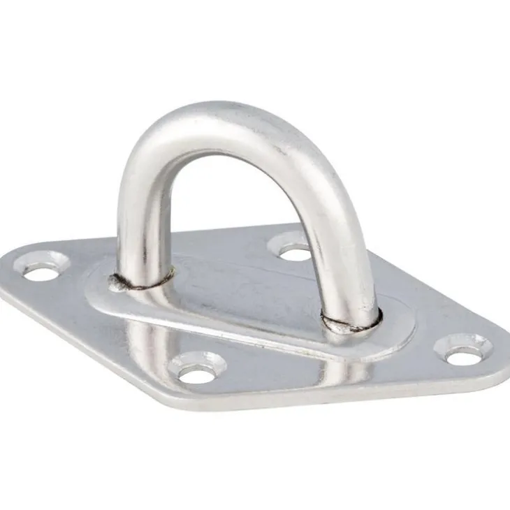 Pontet en inox sur platine losange Ø 8 cm