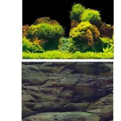 Poster pour aquarium, pierres/plantes, AQUA NOVA - taille XL