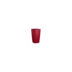 Pot à réserve d'eau Cubico Rouge scarlet L.30x30 x H.56 cm