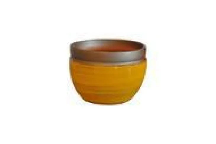 Pot Austral Ibiza Sunshine en terre cuite émaillée H 16 x Ø 20 cm