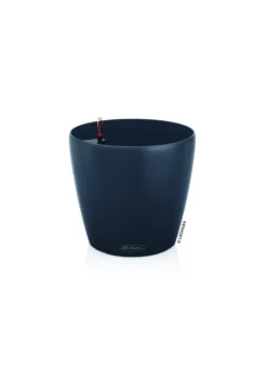 Pot avec réservoir d’eau en polypropylène gris ardoise Lechuza classico color 14 - Ø 15 × 13,5 cm