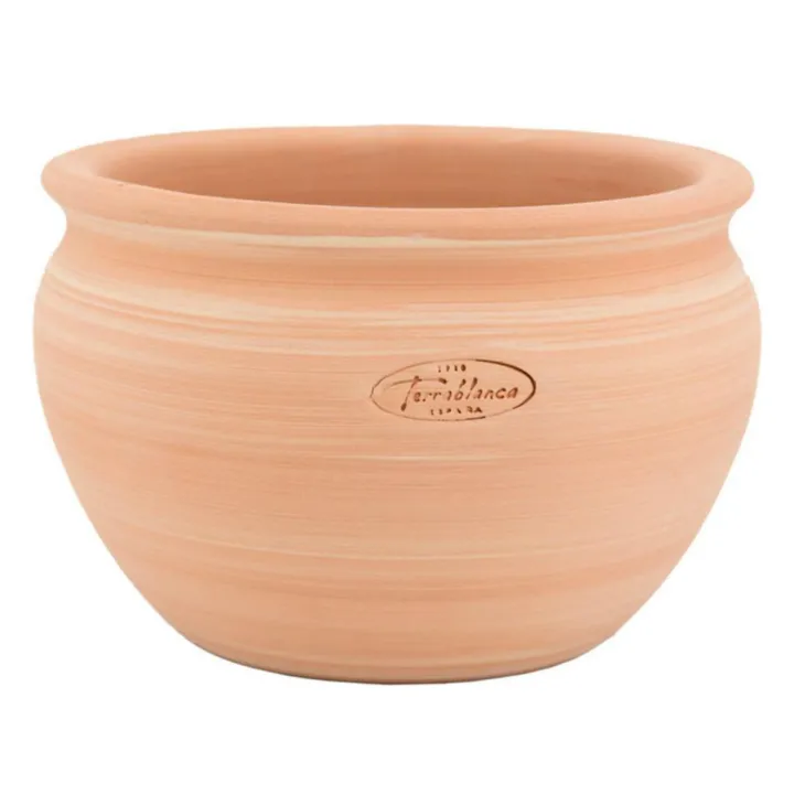 Pot boule en terre cuite claire Terrablanca - Ø 28 x H 20 cm