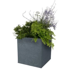 Pot carré Graphit anthracite L.40 x l.40 x H.40 cm
