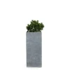 Pot carré haut Stream S/3 anthracite H.70 cm