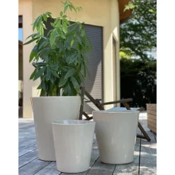 Pot coloris beige en terre émaillée Sydney - Ø 34 cm