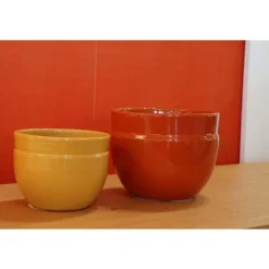Pot coloris jaune en terre émaillée Austral - Ø 16 cm