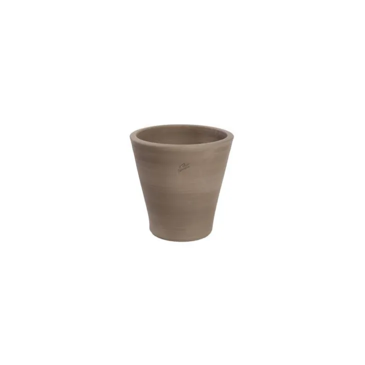 Pot Cuvier contemporain en terre grise H 48 x Ø.47 cm