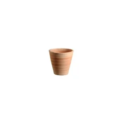 Pot Cuvier contemporain en terre claire H 32 x Ø 31 cm
