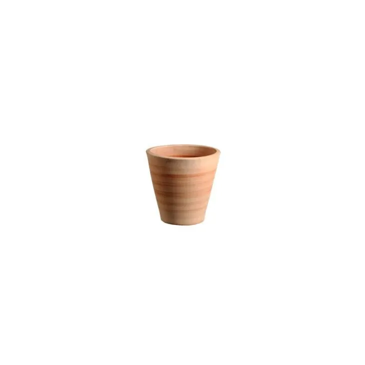 Pot Cuvier contemporain en terre claire H 32 x Ø 31 cm