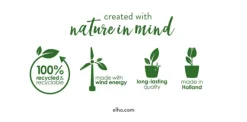 Pot de culture carré coloris living noir Elho Green Basics Allin1 - 20 cm