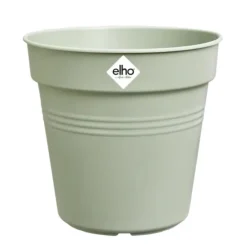 Pot de culture en polypropylène vert pierre Elho Green basics - Ø 13 x H 12 cm