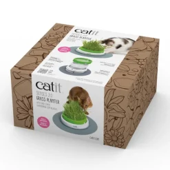 Pot de culture pour herbe à chat blanc/vert Cat-it Senses 2.0