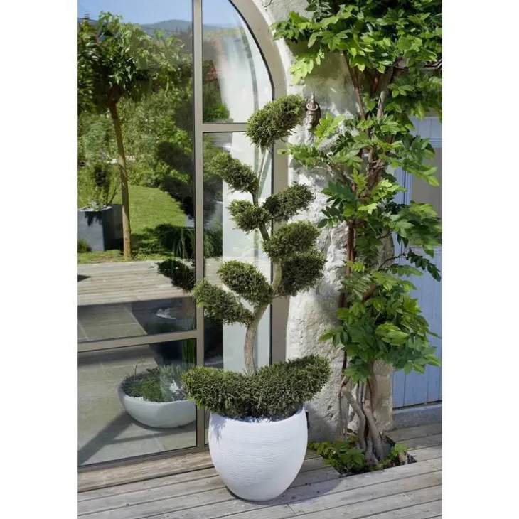 Pot egg Graphit blanc cérusé D50 x H45