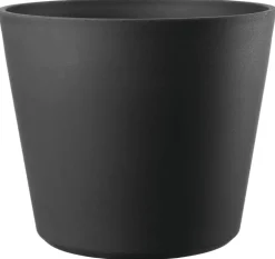 Pot en plastique injecté coloris gris Deroma Origin Vaso anthracite - Ø 24 x H 20 cm