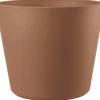 Pot en plastique injecté coloris rouge Deroma Origin Vaso cotto - Ø 24 x H 20 cm