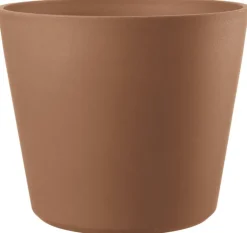 Pot en plastique injecté coloris rouge Deroma Origin Vaso cotto - Ø 24 x H 20 cm