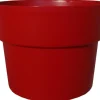 Pot en plastique recyclé coloris rouge Rubis Cocoripot 24 L - Ø 38 x H 30 cm