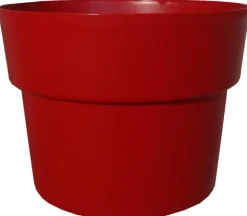 Pot en plastique recyclé coloris rouge Rubis Cocoripot 24 L - Ø 38 x H 30 cm
