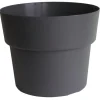 Pot en plastique recyclé gris Ardoise Cocoripot 84 L - Ø 58 x H 44 cm
