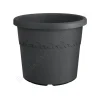 Pot en plastique recyclé gris anthracite Elho Algarve Cilindro - Ø 40 x H 33 cm