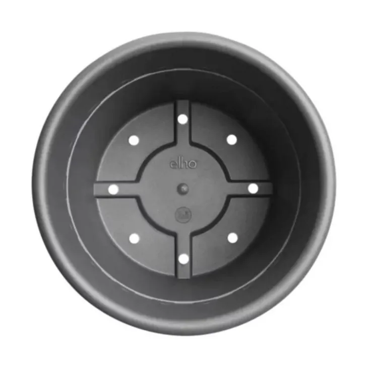 Pot en plastique recyclé gris anthracite Elho Algarve Cilindro - Ø 48 x H 40 cm