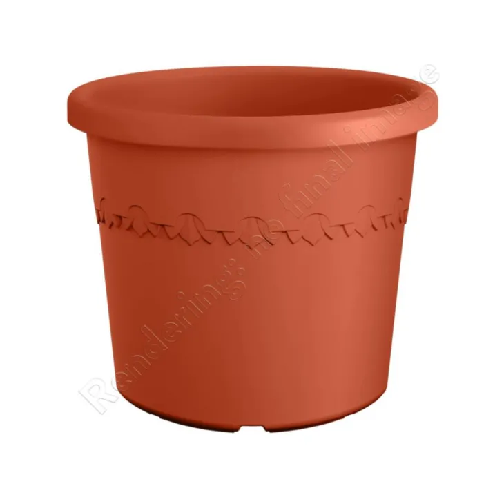 Pot en plastique recyclé Terra Elho Algarve Cilindro - Ø 40 x H 33 cm