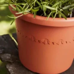 Pot en plastique recyclé Terra Elho Algarve Cilindro - Ø 40 x H 33 cm