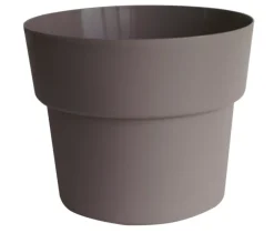 Pot en plastique recyclé taupe Cocoripot 2 L - Ø 17 x H 12 cm