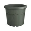 Pot en plastique recyclé vert thyme green Elho Algarve Cilindro - Ø 29,2 x H 24,6 cm