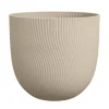 Pot en polypropylène beige champignon Elho Sereh Round - Ø 47 x 40,1 cm