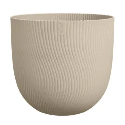 Pot en polypropylène beige champignon Elho Sereh Round - Ø 47 x 40,1 cm