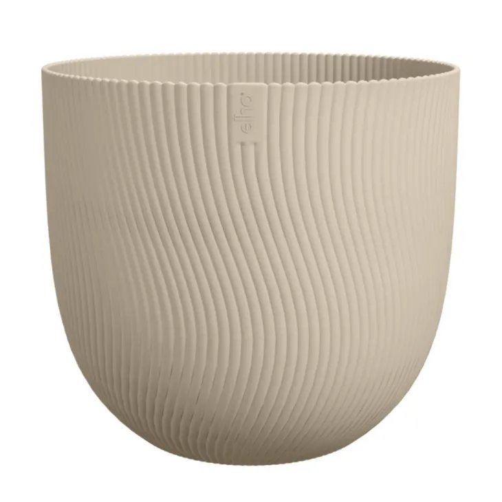 Pot en polypropylène beige champignon Elho Sereh Round - Ø 47 x 40,1 cm