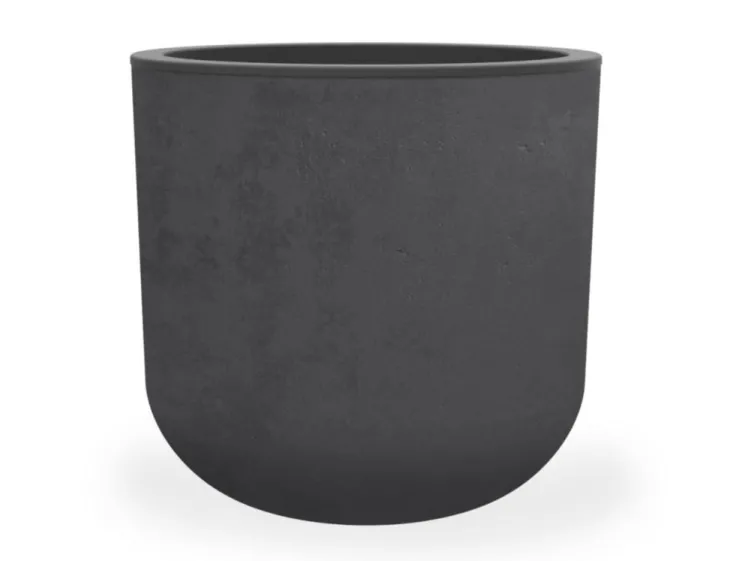 Pot en polypropylène coloris gris anthracite Eda Basalt Up - Ø 38,5 x H 36,8 cm