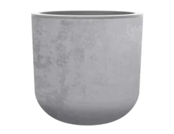 Pot en polypropylène coloris gris béton Eda Basalt Up - Ø 48,5 x H 46,2 cm
